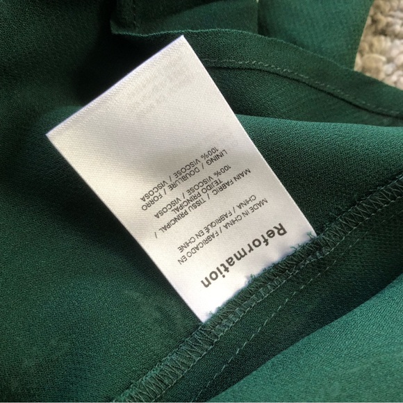 BEST Reformation Twilight Midi Dress - Portia Green Floral Wedding Cocktail Part - Picture 8 of 9